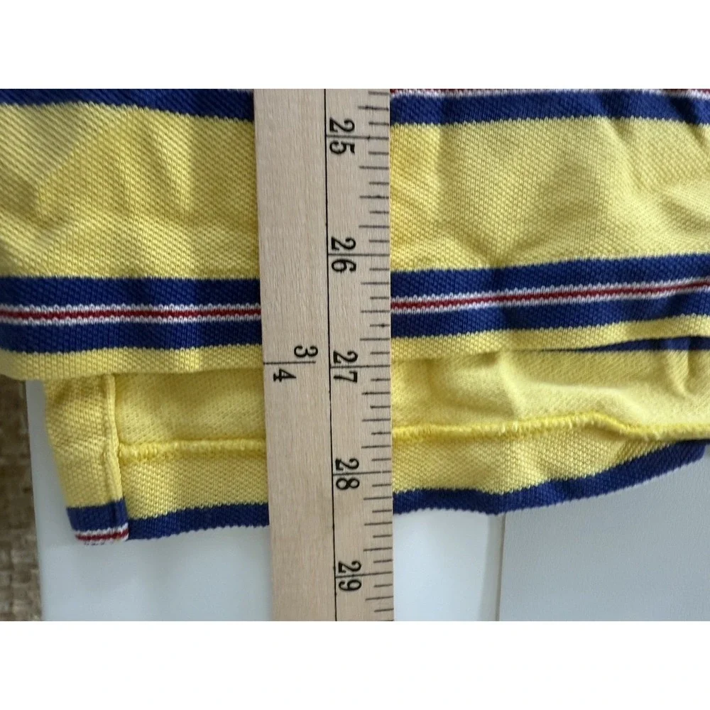 Polo‎ Ralph Lauren Yellow Striped Short Sleeve Polo Shirt Mens XLarge